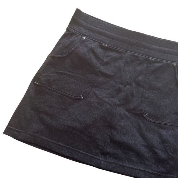 Athleta Skort Active Athletic Stretch Zip Pocket Skirt Shorts Gray M bv - Picture 2 of 8